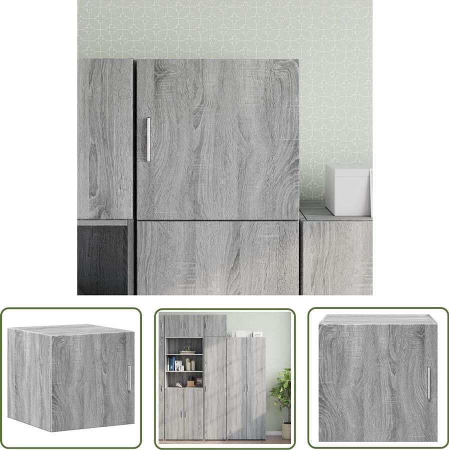 VidaXL Wandkast 40x42 5x40 cm bewerkt hout grijs sonoma Wandkast Grijze Wandkast Houten Wandkast Badkamerkast Keukenkast