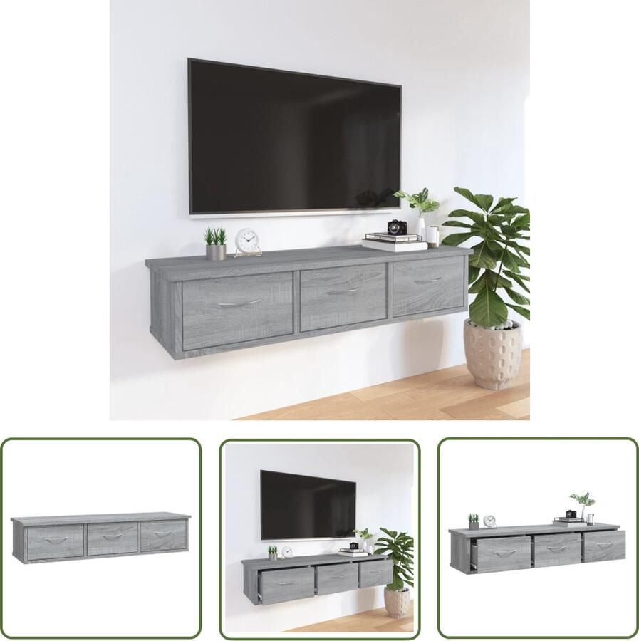 VidaXL Wandkast 88x26x18 5 cm bewerkt hout grijs sonoma eikenkleurig Wandkast Grijze Wandkast Houten Wandkast Badkamerkast Keukenkast