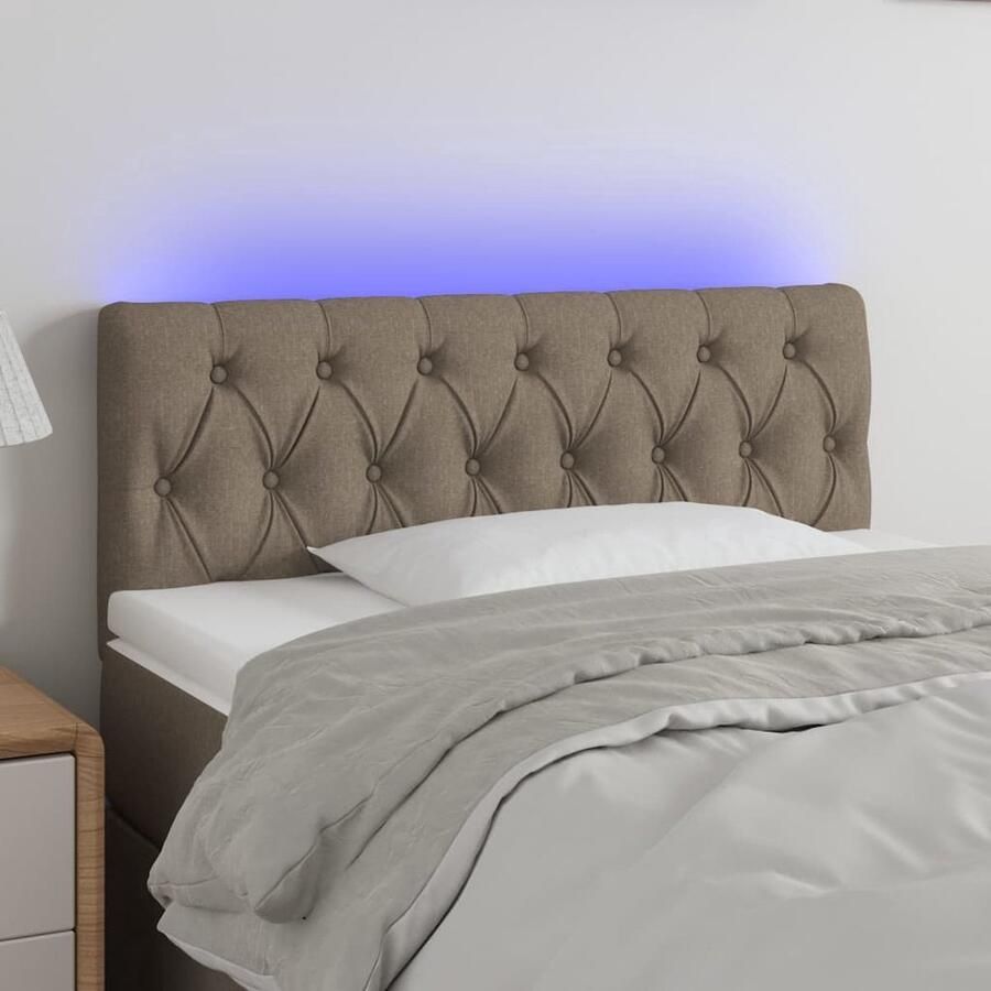The Living Store Hoofdeind LED-strip Taupe 100 x 7 x 78 88cm (B x D x H) Duurzaam Verstelbare hoogte Comfortabele ondersteuning Snijdbaar Hoofd Bord Led Hoofdbord Met Led Bedhoofdbord Slaapkamers Decoratie Led Lamp - Foto 2