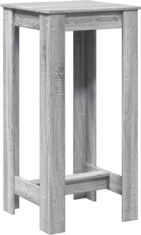 The Living Store Bartafel 51x50x103 5 cm bewerkt hout grijs sonoma eikenkleurig Bartafel Houten Bartafel Grijze Bartafel Sonoma Grijs Barhoogte