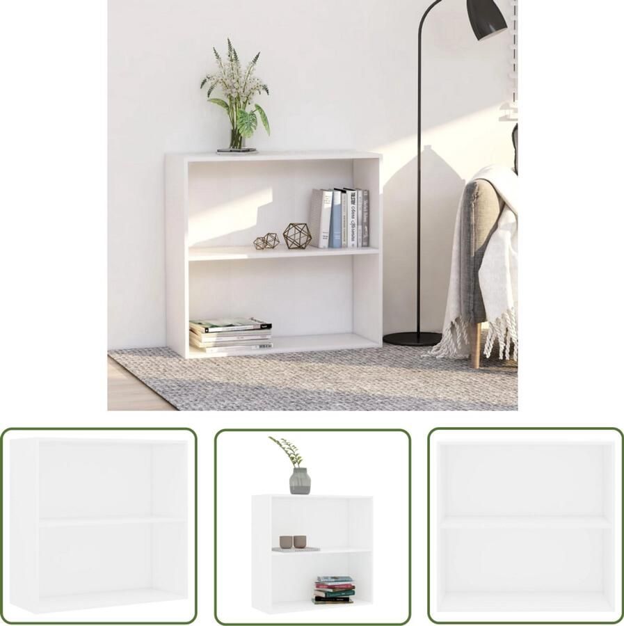 The Living Store Boekenkast 80x30x76 5 cm bewerkt hout wit Boekenkast Houten Boekenkast Boekenplank Opslagkast Design Boekenkast