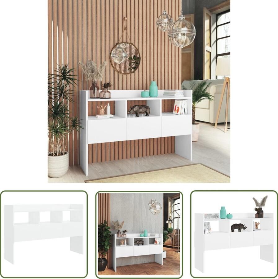 VidaXL Dressoir 105x30x70 cm bewerkt hout wit Dressoir Houten Dressoir Wit Dressoir Modern Dressoir Minimalistische Dressoir