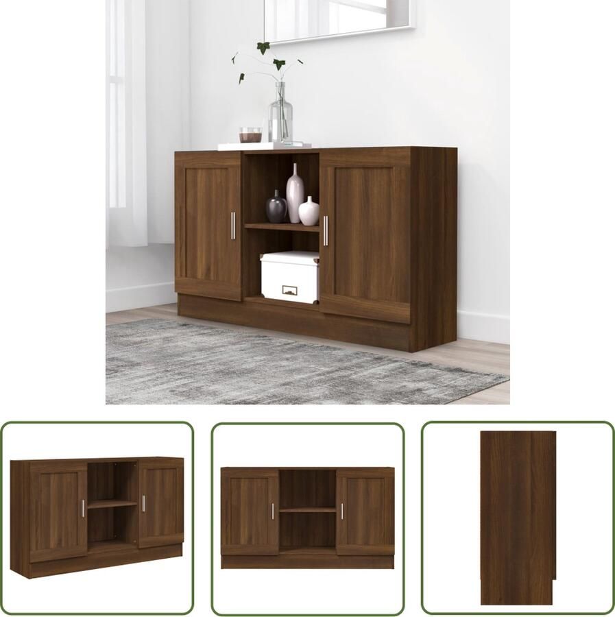 VidaXL Dressoir 120x30 5x70 cm bewerkt hout bruin eikenkleur Dressoir Houten Dressoir Bruin Dressoir Eikenhouten Dressoir Salontafel
