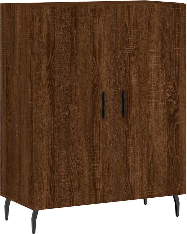 The Living Store Dressoir 69 5x34x90 cm bewerkt hout bruin eikenkleur Dressoir Houten Dressoir Vintage Dressoir Landelijk Dressoir Bruine Eiken Dressoir - Foto 7