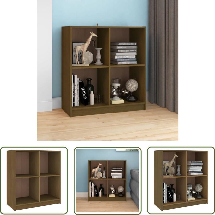 VidaXL Dressoir 70x33x76 cm massief grenenhout honingbruin Dressoir Houten Dressoir Grenenhouten Dressoir Vintage Dressoir Salontafel