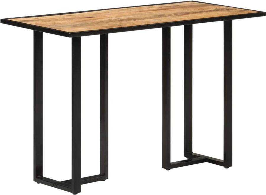 The Living Store Eettafel IndustriÃle Stijl Massief Mangohout Stabiel Frame Praktisch Tafelblad Zwarte Poten Eettafel Industrieel Houten Eettafel Mangohouten Eettafel Zwarte Eettafelpoten Salontafel