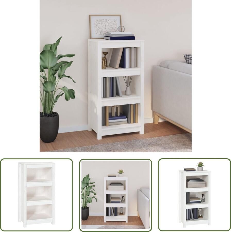 The Living Store Boekenkast Klassiek 50 x 35 x 97 cm Massief grenenhout Boekenkast Houten Kast Klassieke Boekenkast Bibliotheek Opbergkast - Foto 2