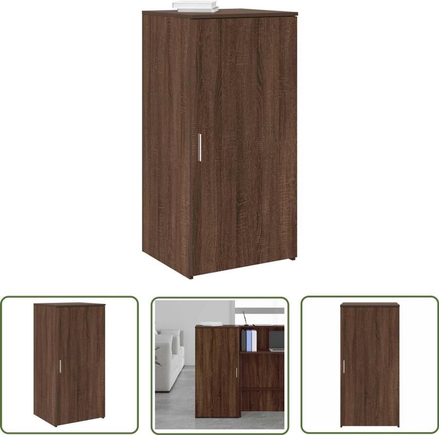 The Living Store Opbergkast 50x45x103 5 cm bewerkt hout bruin eikenkleurig Opslagkast Houten Kast Bruine Eiken Opberger Organisator