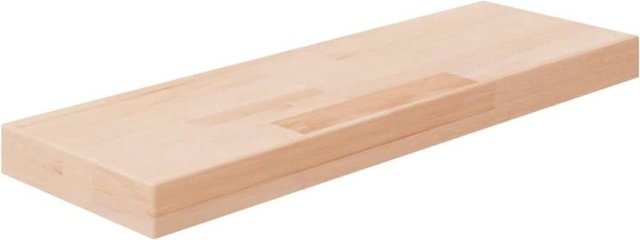 The Living Store Plank 60x20x4 cm onbewerkt massief eikenhout Opbergplank Houten Plank Eikenhouten Plank Wandplank Decoratieve Plank