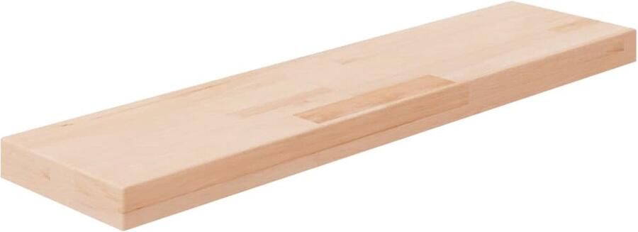The Living Store Plank 80x20x4 cm onbehandeld massief eikenhout Opbergplank Houten Plank Eikenhout Plank Wandplank Badkamerkastje