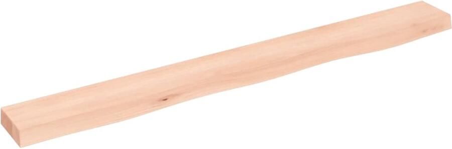 VidaXL Wandschap Massief Eikenhout 100x10x4 cm Wandplank Houten Plank Eikenhouten Wandplank Rustic Wanddecoratie Muurplankje