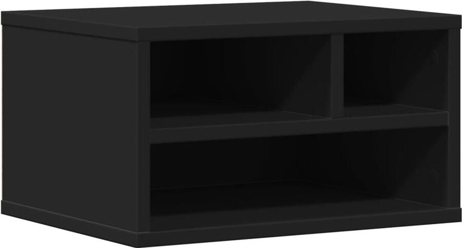 VidaXL Printerkastje 40x32x22 5 cm bewerkt hout zwart Printerkast Houten Printerkast Bureau Organizer Computeraccessoires Kantooren