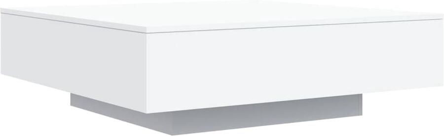 The Living Store Salontafel 100x100x31 cm bewerkt hout wit Salontafel Houten Salontafel Wit Salontafel Bijzettafel Tv Tafeltje