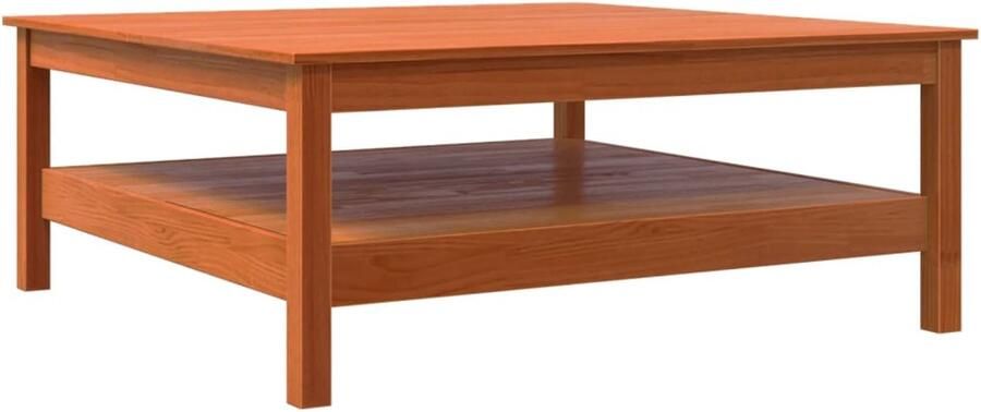 VidaXL Salontafel 100x100x40 cm massief grenenhout wasbruin Salontafel Houten Salontafel Grenenhouten Salontafel Vintage Salontafel Tv Tafellaar