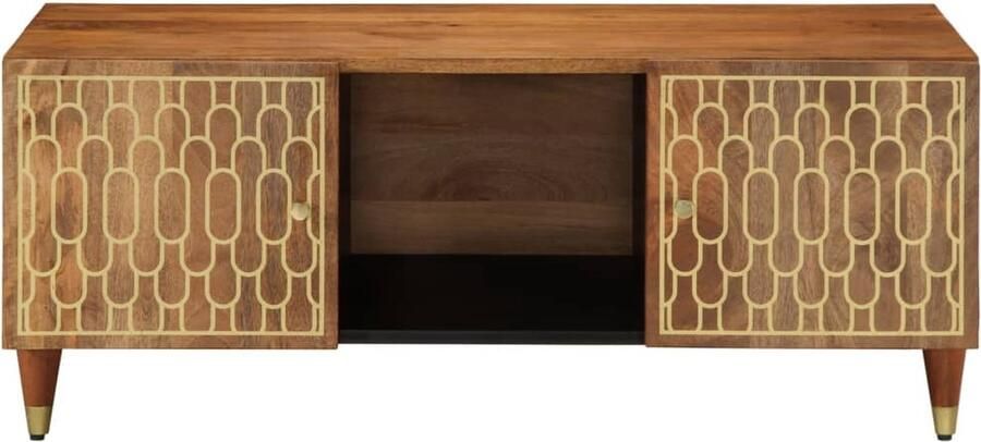 VidaXL Salontafel 100x54x40 cm massief mangohout Salontafel Houten Salontafel Mangoholztaslontafel Vintage Salontafel Industriële Salontafel