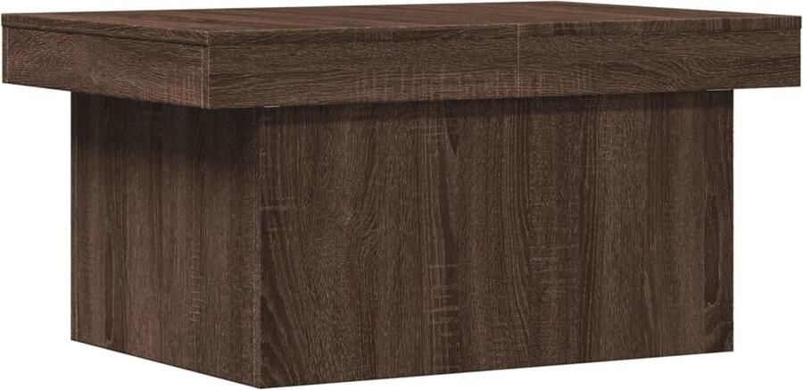 The Living Store Salontafel 100x55x40 cm bewerkt hout bruin eikenkleur Salontafel Bijzettafel Houten Salontafel Bruine Eiken Meubilair Woonkamerdecoratie