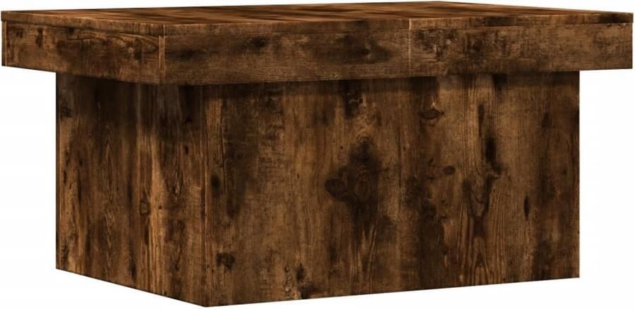 VidaXL Salontafel 100x55x40 cm bewerkt hout gerookt eikenkleurig Salontafel Houten Salontafel Bruine Salontafel Eikenhouten Salontafel Livingroom Furniture