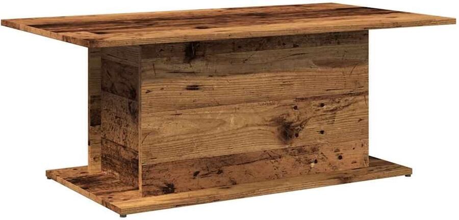 VidaXL Salontafel 102x55 5x40 cm bewerkt hout oude houtkleurig Salontafel Salontafels Bijzettafel Banktafel