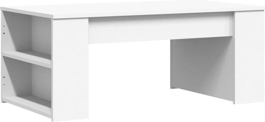 The Living Store Salontafel 102x55x42 cm bewerkt hout wit Salontafel Houten Meubilair Wit Meubel Living Room Furniture Trendige Salontafel