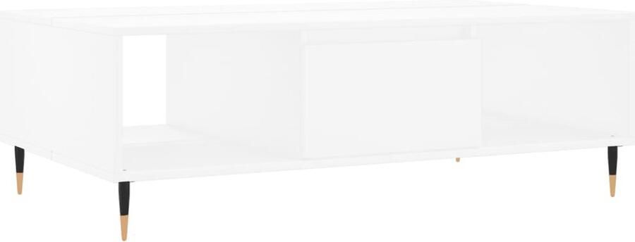 VidaXL Salontafel 104x60x35 cm bewerkt hout wit Salontafel Houten Salontafel Wit Salontafel Design Salontafel Living Room Furniture