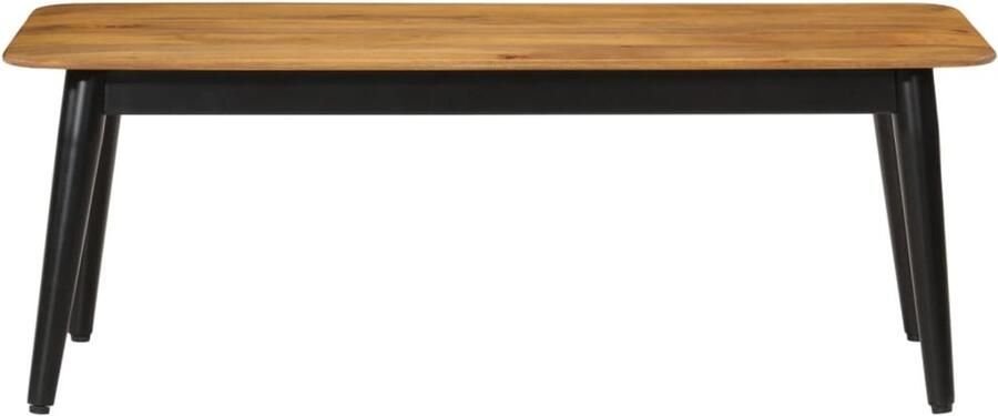 The Living Store Salontafel 110x50x40 cm massief mangohout en ijzer Salontafel Houten Salontafel Mangoholzentas Industriële Salontafel Vintage Salontafel