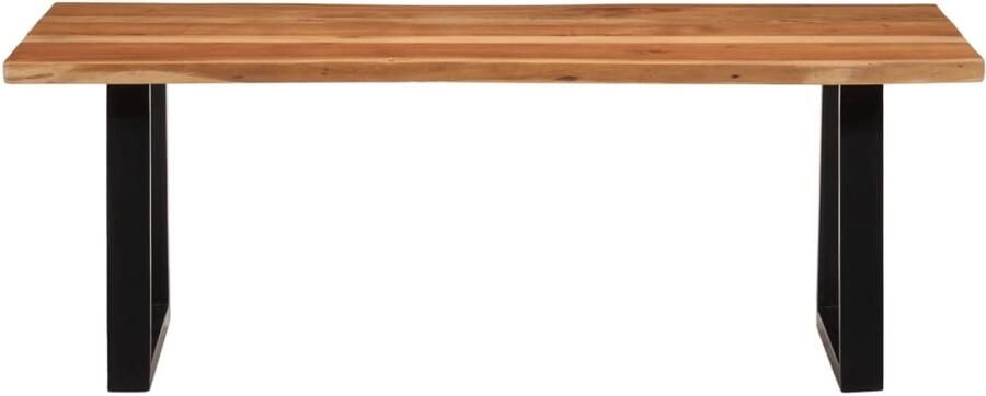 The Living Store Salontafel 110x55x40 cm massief acaciahout Salontafel Acacia Houten Meubels Massief Acaciahout Bruine Salontafel Vintage Salontafel