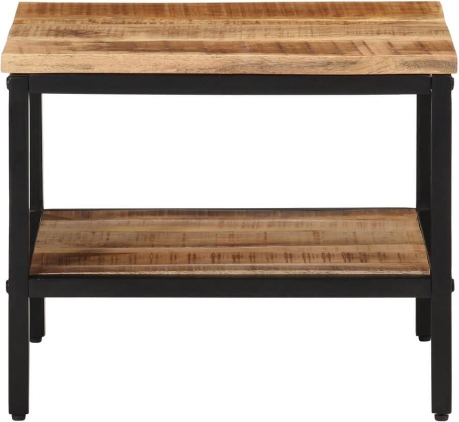 VidaXL Salontafel 45x45x35 cm massief ruw mangohout Salontafel Salontafels Bijzettafel Banktafel