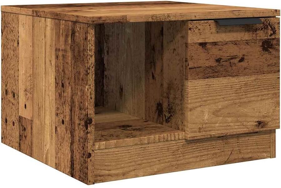 VidaXL Salontafel 50x50x36 cm bewerkt hout oud houtkleurig Salontafel Houten Salontafel Vintage Salontafel Salontafels Klein Salontafel Compact