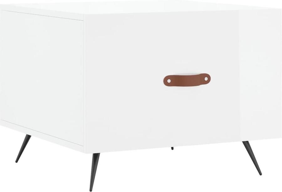 VidaXL Salontafel 50x50x40 cm Hoogglans Wit Salontafel Bijzettafel Banktafel Houten Salontafel Wit Salontafel Hoogglans Salontafel