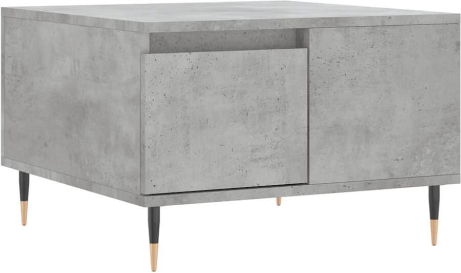 VidaXL Salontafel 55x55x36 5 cm bewerkt hout betongrijs Salontafel Houten Salontafel Grijze Salontafel Kleine Salontafel Industriële Salontafel