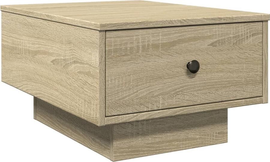 VidaXL Salontafel 60x45x31 cm bewerkt hout sonoma eikenkleurig Salontafel Houten Salontafel Eikenhouten Salontafel Tv Tafeltje Bijzettafel