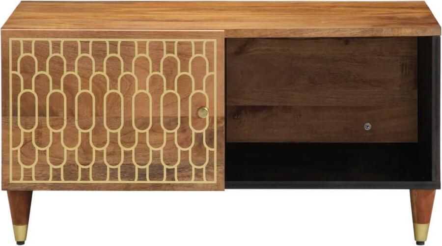 VidaXL Salontafel 80x50x40 cm Mangohout Bijzettafel Mango Houten Meubels Salontafel Living Room Furniture Hand Gesneden Meubels