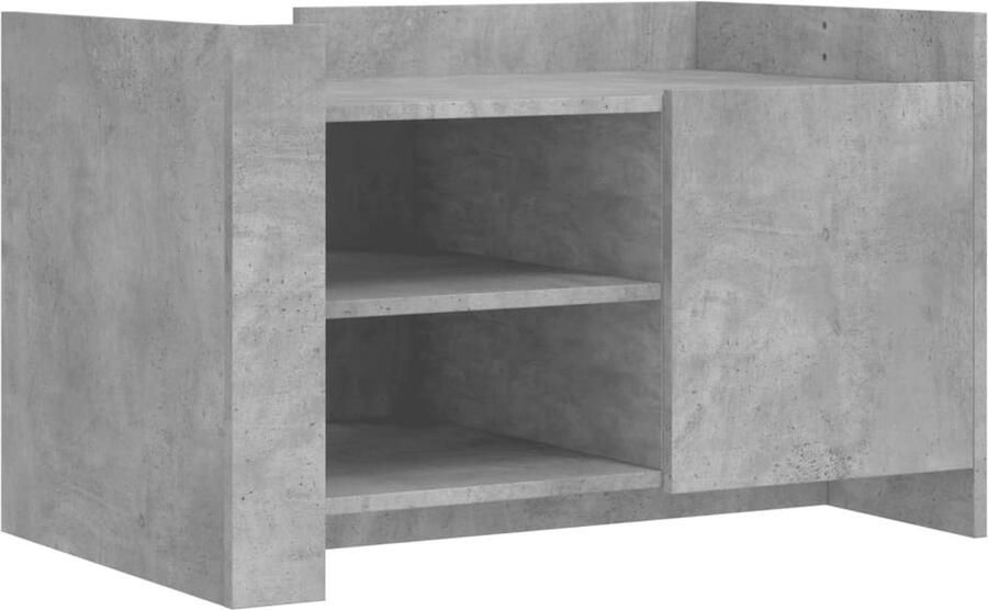 VidaXL Salontafel 80x50x50 cm bewerkt hout betongrijs Salontafel Houten Salontafel Grijze Salontafel Betonnen Salontafel Living Room Furniture