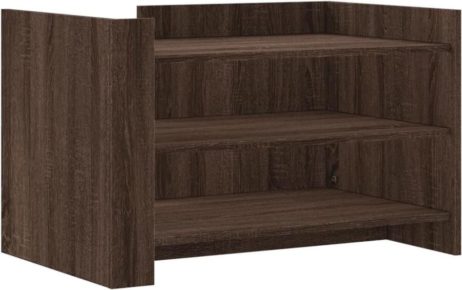 VidaXL Salontafel 80x50x50 cm bewerkt hout bruin eikenkleur Salontafel Houten Salontafel Bruine Salontafel Eikenhouten Salontafel Living Room Furniture