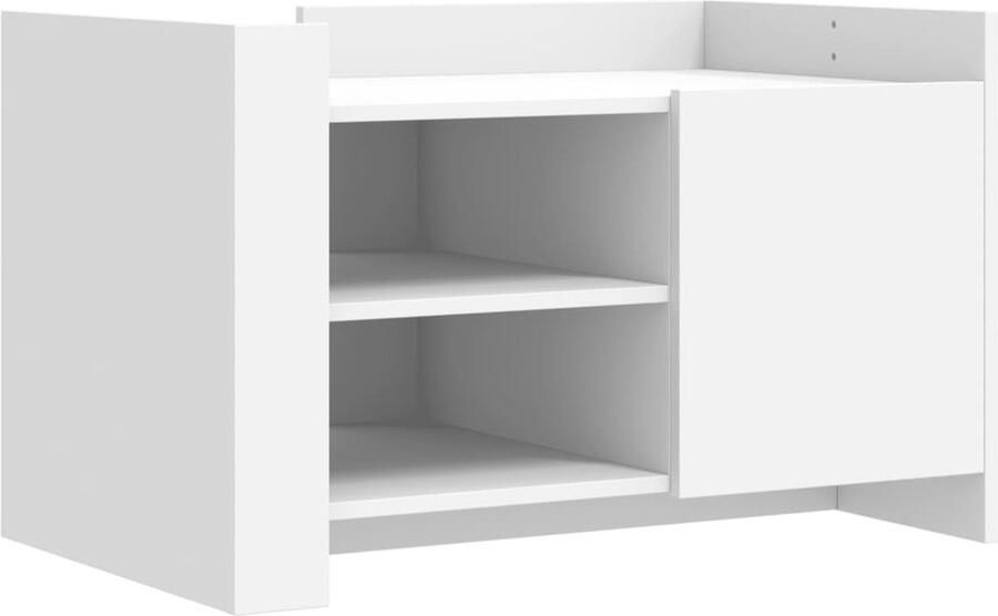 VidaXL Salontafel 80x50x50 cm bewerkt hout wit Salontafel Houten Salontafel Wit Salontafel Living Room Furniture Coffee Table