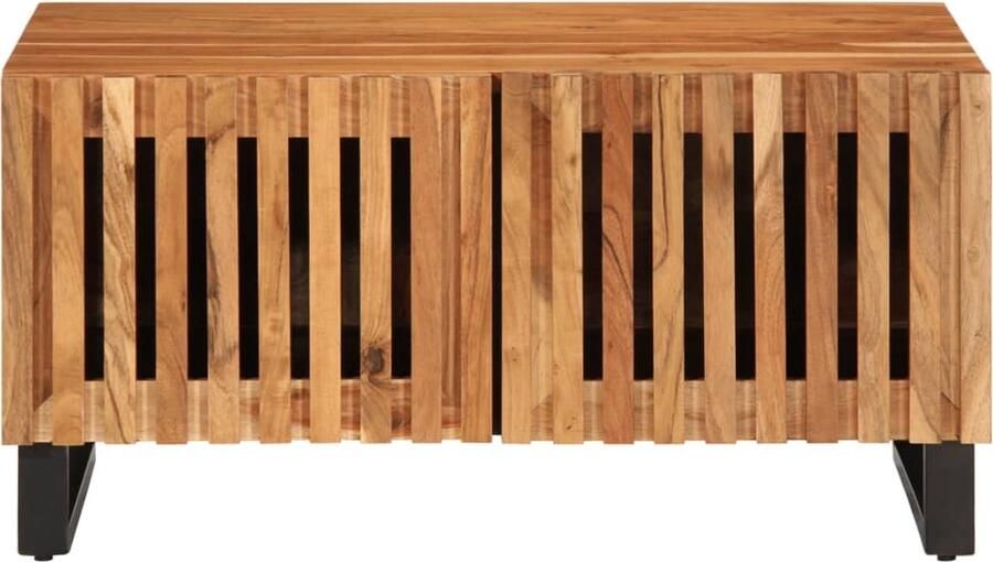 VidaXL Salontafel 80x51x40 cm massief acaciahout Salontafel Houten Salontafel Acaciahout Salontafel Met Opbergruimte Living Room Furniture