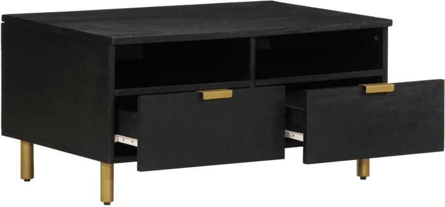 VidaXL Salontafel 80x54x40 cm bewerkt hout zwart Salontafel Salontafels Tafel Bijzettafel