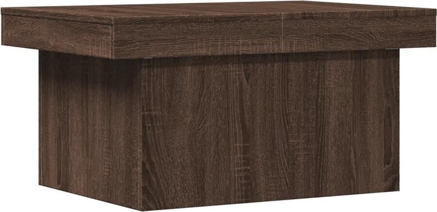 VidaXL Salontafel 80x55x40 cm bewerkt hout bruin eikenkleurig Salontafel Houten Salontafel Bruine Salontafel Kleine Salontafel Koffietafel