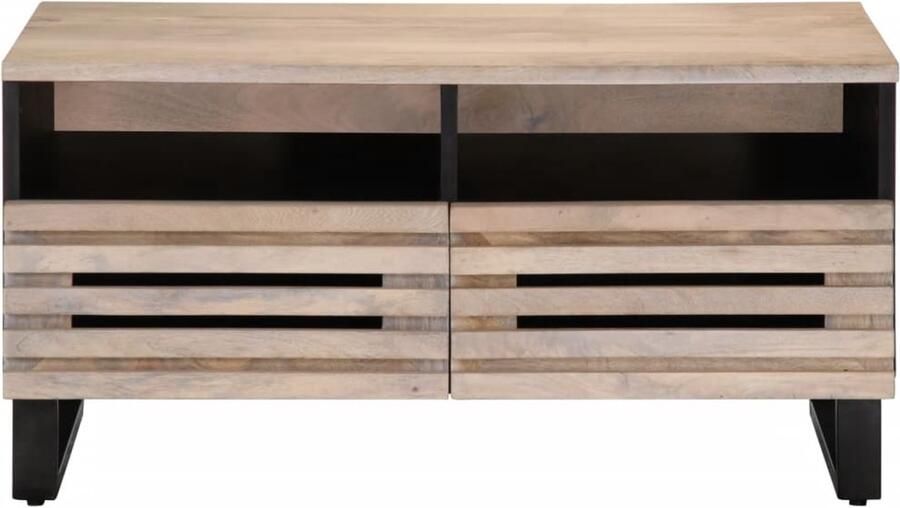 VidaXL Salontafel 80x55x40 cm massief mangohout Salontafel Houten Salontafel Mangoholon Tafellaar Salontafelshop Interieurdecoratie