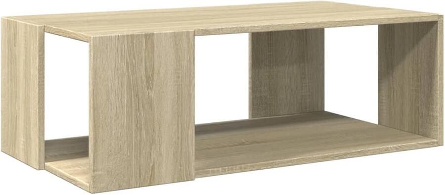 The Living Store Salontafel 89 5x48x30 cm bewerkt hout sonoma eikenkleurig Salontafel Houten Salontafel Eikenhouten Salontafel Tv Tafels Bijzettafels
