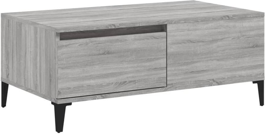 VidaXL Salontafel 90x50x36 5 cm Grijs Sonoma Salontafel Houten Salontafel Grijze Salontafel Sonomaplank Salontafeltje