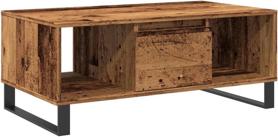 VidaXL Salontafel 90x50x36 5 cm bewerkt hout oud houtkleurig Salontafel Houten Salontafel Vintage Salontafel Industriële Salontafel Coffee Table