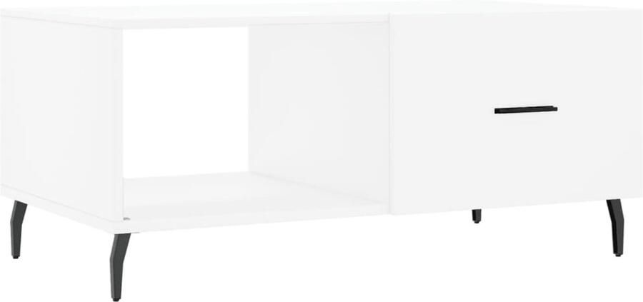 VidaXL Salontafel 90x50x40 cm bewerkt hout wit Salontafel Houten Salontafel Wit Salontafel Living Room Furniture Koffietafel