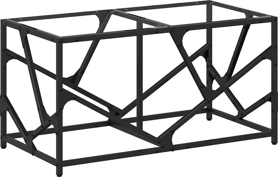 VidaXL Salontafel met transparant glazen blad 78 5x40x41 cm staal Salontafel Houten Salontafel Glazen Salontafel Living Room Furniture Koffietafel