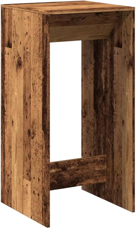 The Living Store Bartafel 51x50x103 5 cm bewerkt hout oud houtkleurig Bartafel Bistrotafel Houten Tafel Lounge Tafel Eetkamerset