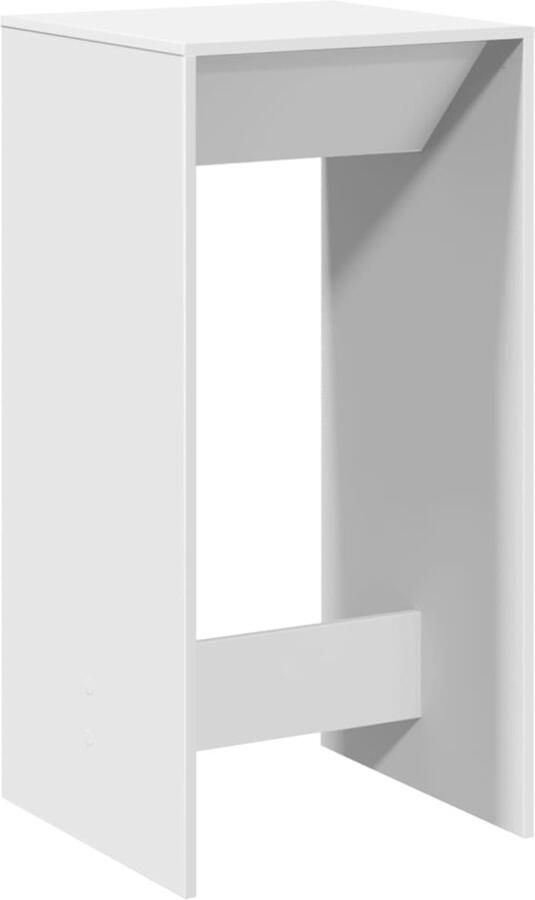 The Living Store Bartafel 51x50x103 5 cm bewerkt hout wit Bartafel Houten Bartafel Bistrotafel Cafetafel Ontbijttafel