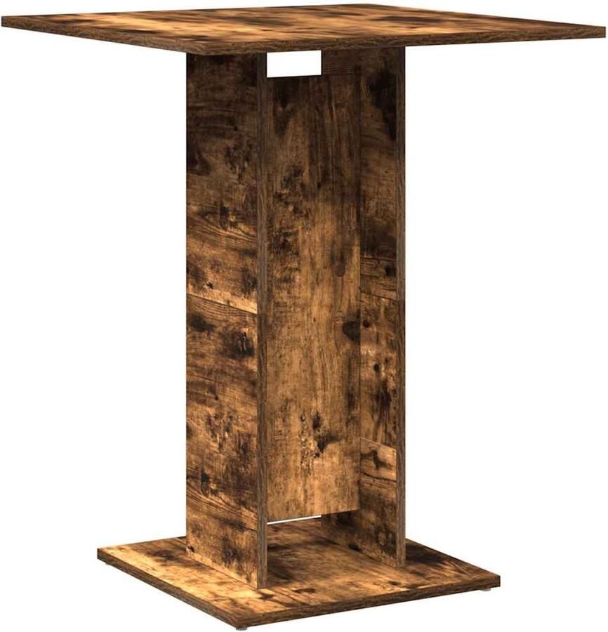 The Living Store Bistrotafel Gerookt Eiken 60 x 60 x 75 cm Trendy en Praktisch Bistrotafel Houten Tafel Eethoek Buitentafeltje Terrasmeubel - Foto 3