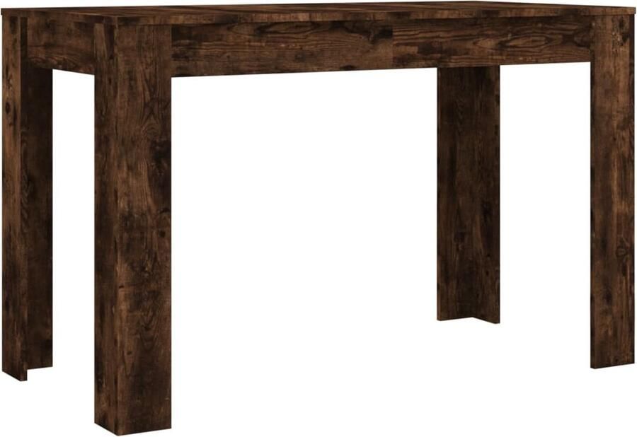 The Living Store Eettafel 120x60x76 cm bewerkt hout gerookt eikenkleurig Eettafel Houten Eettafel Eiken Eettafel Minimalistische Eettafel Design Eettafel