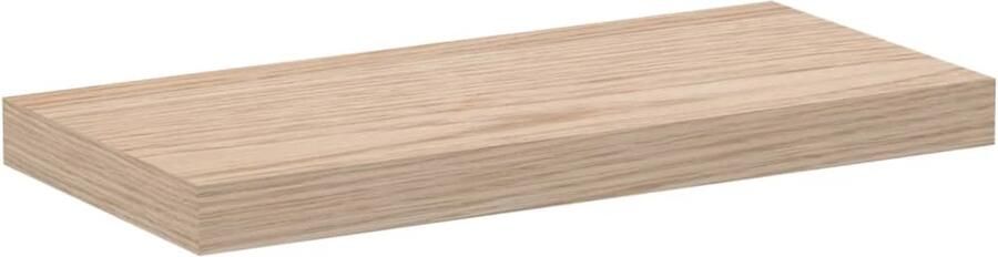 The Living Store Wandschap 50x23 5x4 cm bewerkt hout Zwevend Plank Wandrek Houten Plank Opbergruimte Living Room Decor