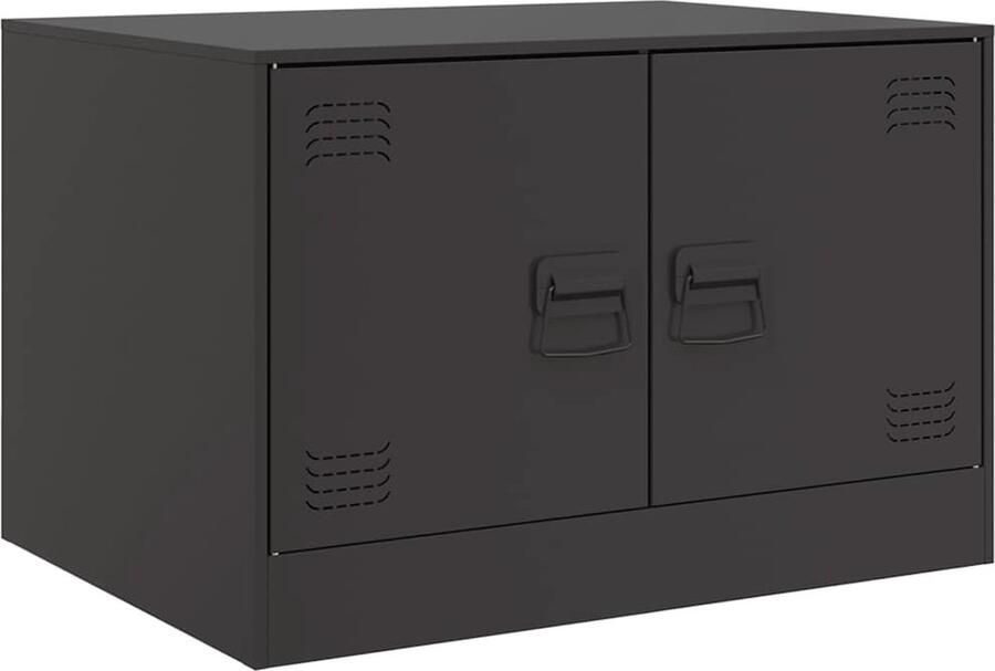 VidaXL Salontafel 67x50x44 cm staal zwart Salontafel Industrieel Design Staaltafel Zwarte Salontafel Living Room Furniture